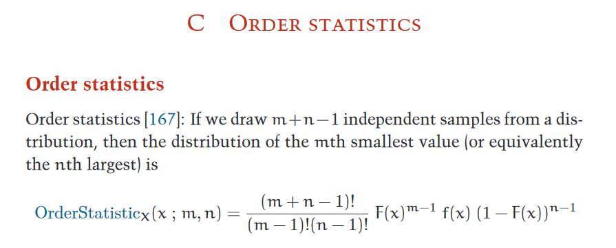 Order statistics